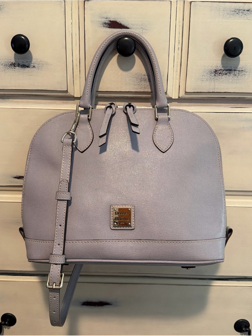 Dooney & Bourke Saffiano Leather Zip Zip Satchel shoulder Bag